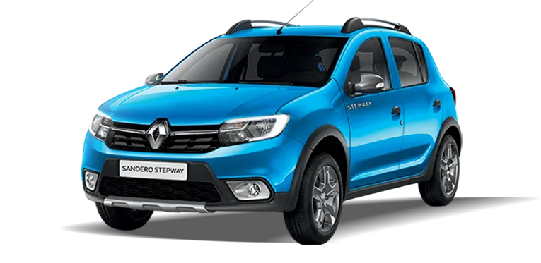 Dacia Sandero 1000cc on a white background
