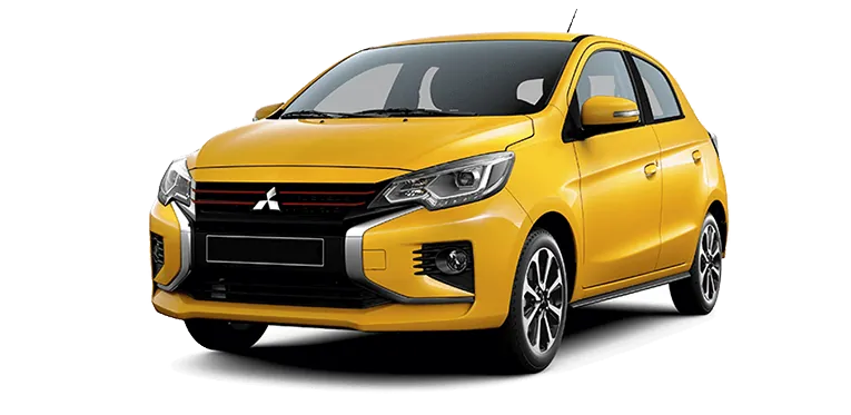 Mitsubishi Space Star 1200cc σε λευκό φόντο